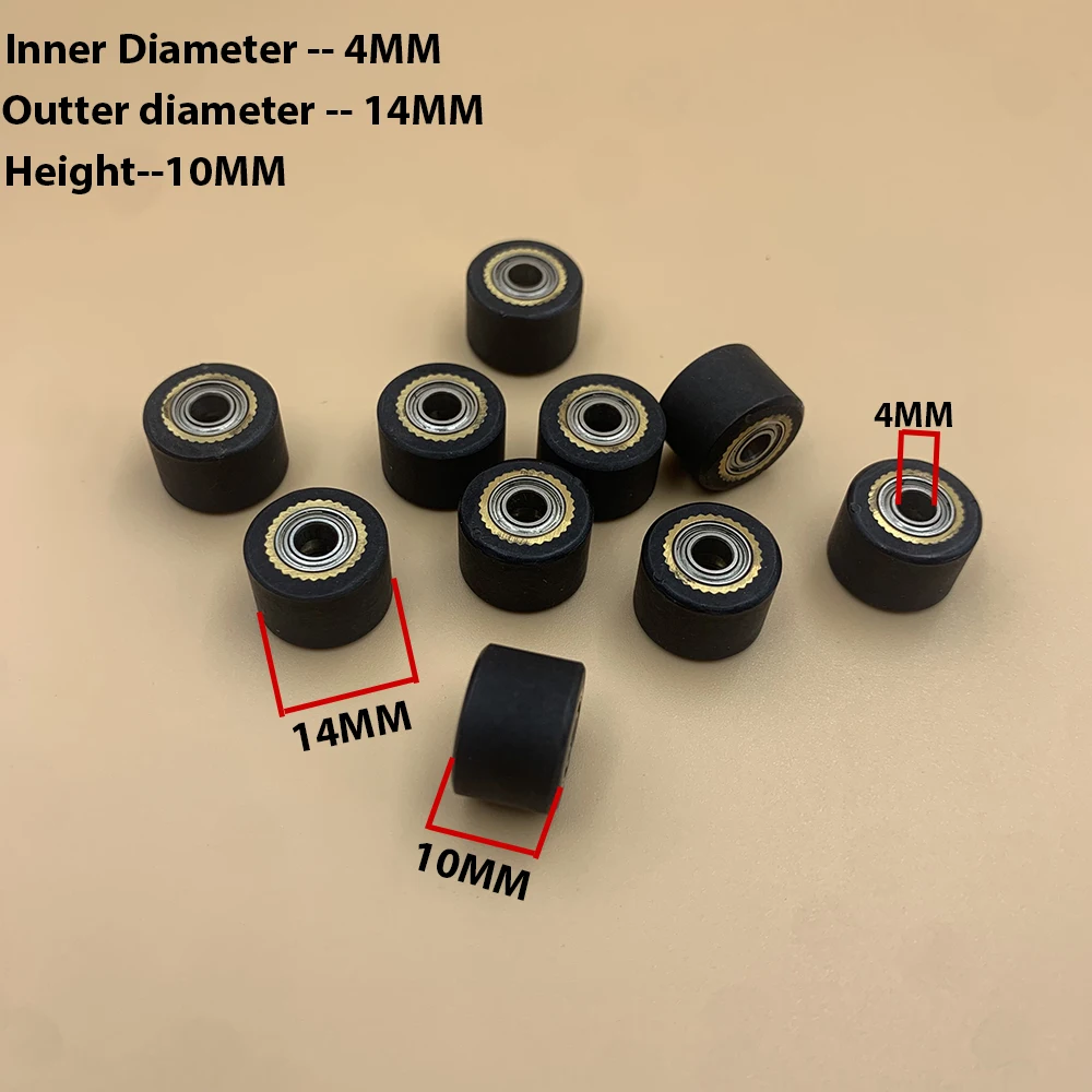 4PCS Mimaki Vinyl Cutter Pinch Roller Wheel 4x10x14mm for Mimaki CG-60 CG-130 CJV30 CJV150 Rubber Paper Pressure Push Roller