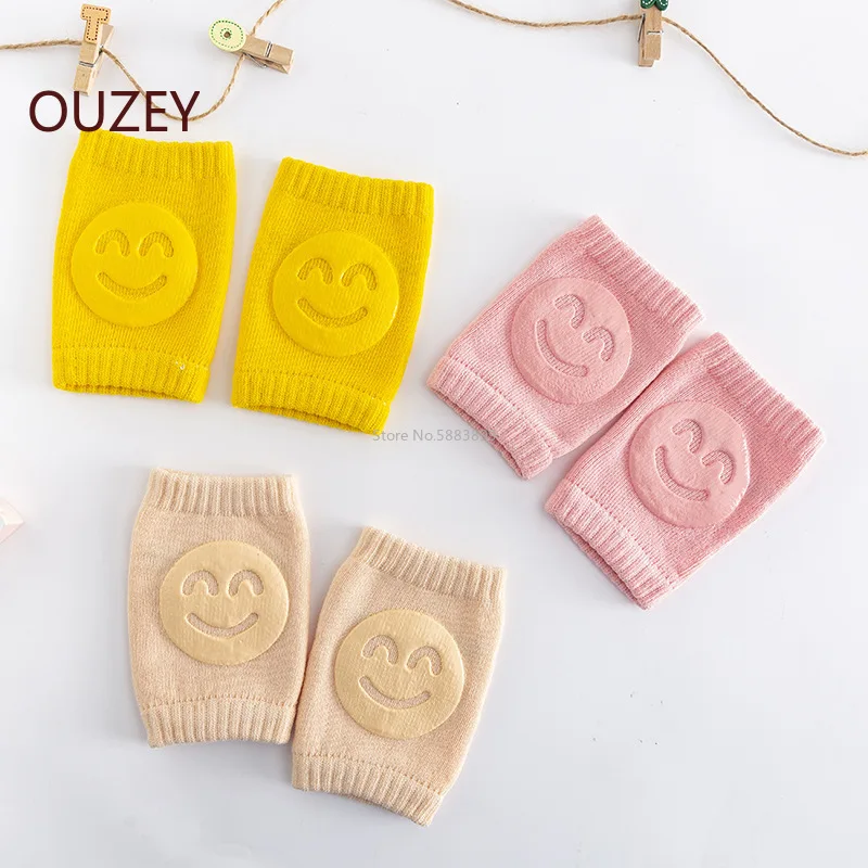 

0-18 Months babys Non-slip Baby Kneecap Summer Children's Cotton Knee Pad Baby Crawling Knee Pads Terry Thick Mesh Breathable