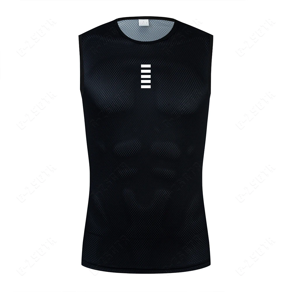 Fietsen Basislaag Reflecterend Ondergoed Wit Wielertrui Sportvest Heren Ondershirt Sneldrogend Elastici Vest Racefiets Jersey