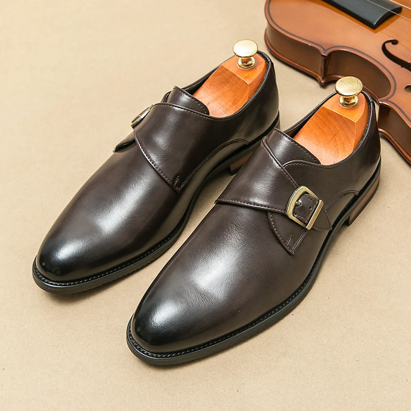 

Italian New Men's Genuine Leather Shoes Banquet Dress Shoes Pointed Leather Shoes Men's Office Business Shoes Versatile Loafers