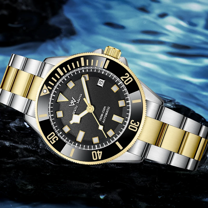 WM Watch Miyota8215 Automatic Mechanical Watch Men 100M Water Resistant Business Casual Luminous Welly Merck Man Watches 085M
