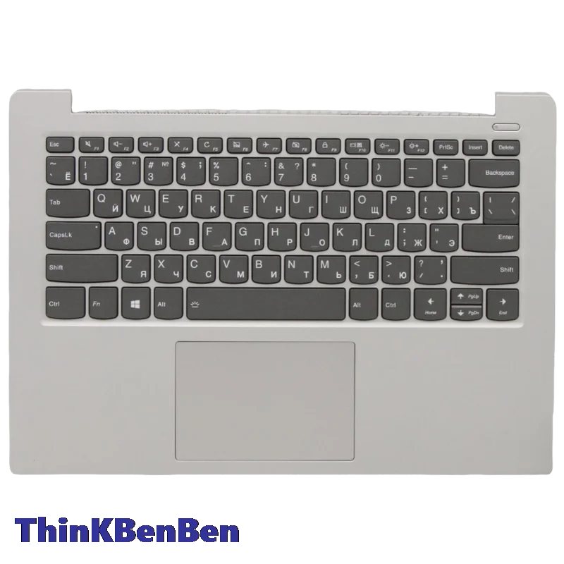 RU Russian Platinum Grey Keyboard Upper Case Palmrest Shell Cover For Lenovo Ideapad S340 14 14IWL 14API 14IIL 14IML 5CB0S18529