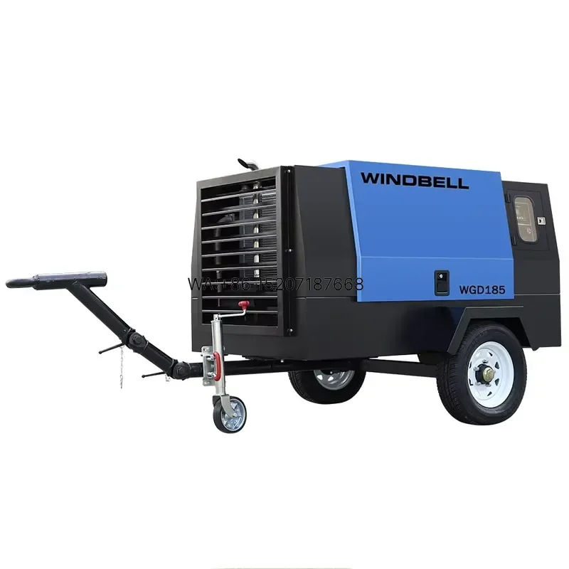 Wmwmnu for Customized 7 bar Industry Portable Engine Portable Screw Air Compressor for Mining