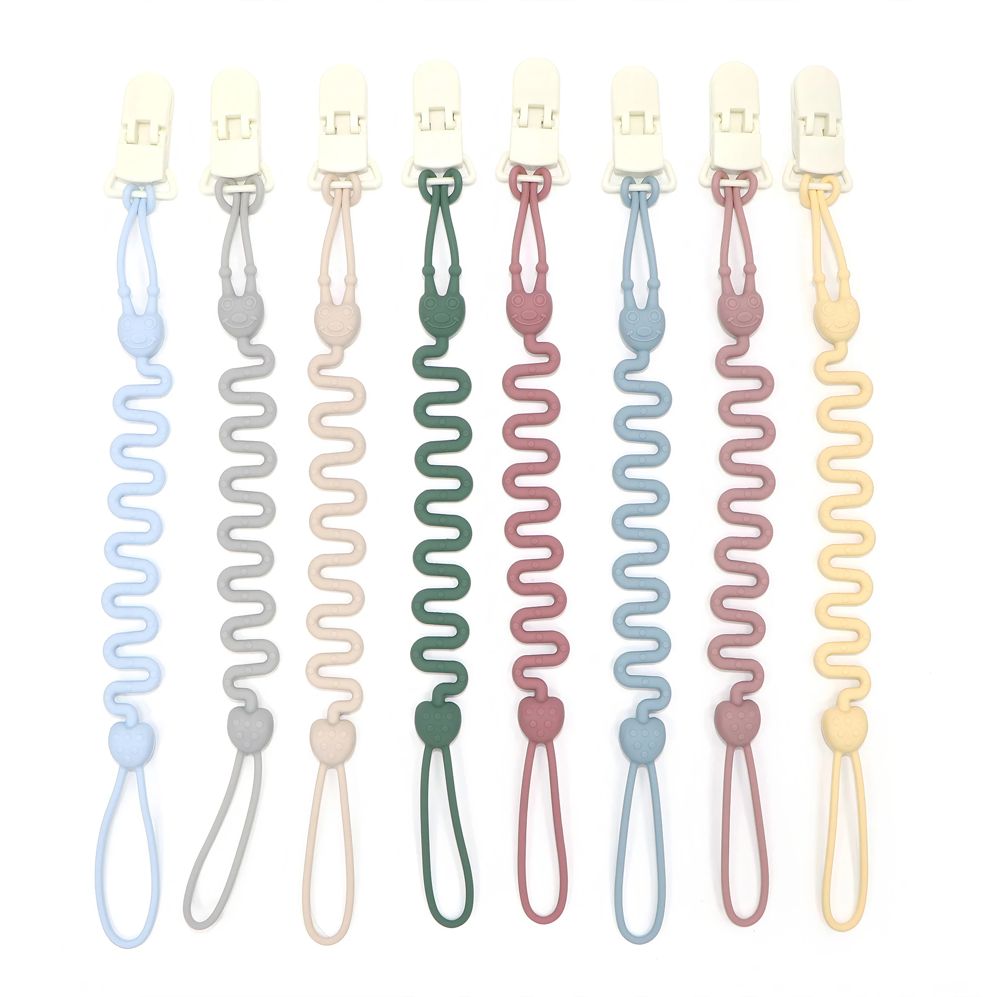 Caterpillar‑Design Anti‑Lost Pacifier Clip Chain, Silicone Material, Suitable For Hanging Baby Supplies , Gift For Baby