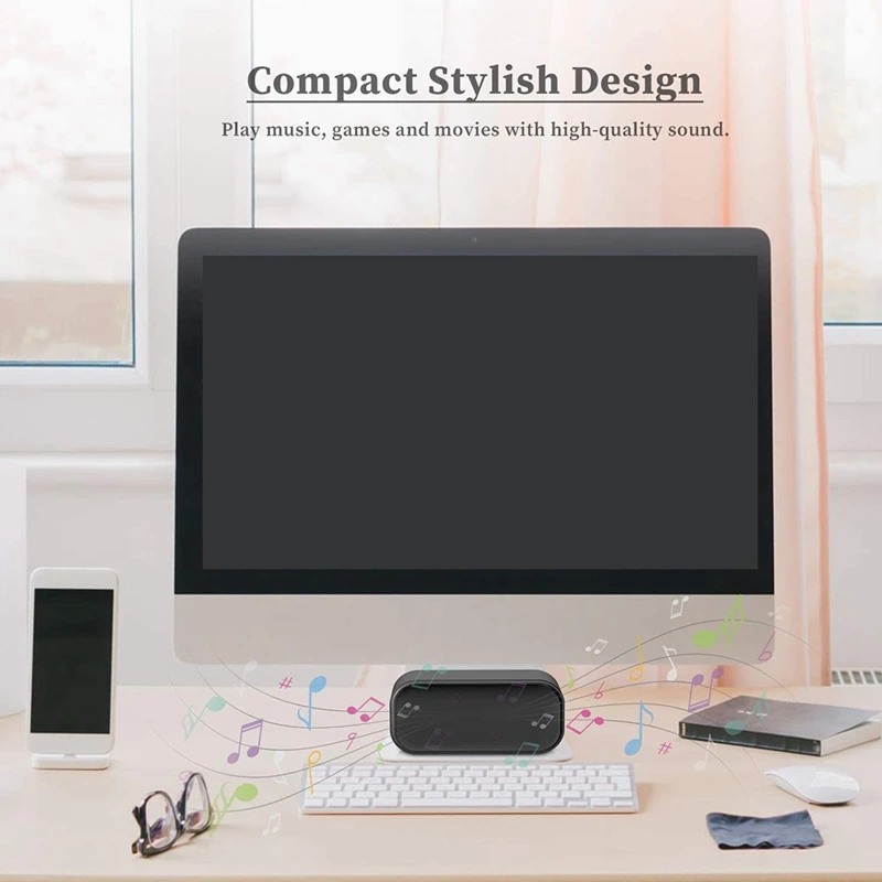 Draagbare Usb Computer Speaker Pc Speaker All-In-One Mini Sound Bar Stereo Geluid Voor Tv/Laptop/Computer Plug And Play