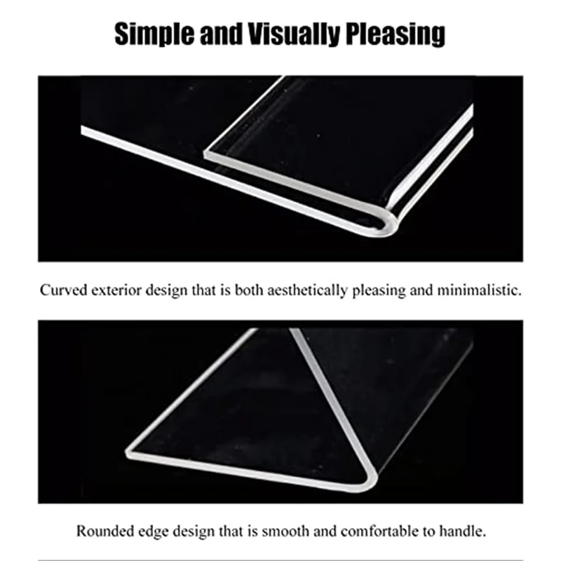 AK51-30 PCS Mini Sign Display Holder Transparent 7X4 Cm Horizontal Slanted L-Shape Acrylic Name Card