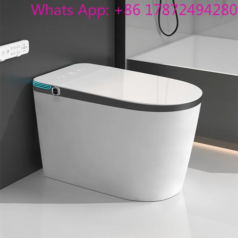 

Bathroom Tankless Smart Toilet Foot Touching Lid Opening Toilet Auto Lid Closing Flushing Toilet