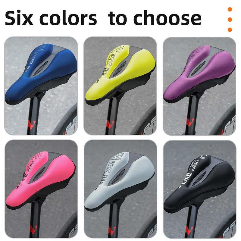 WEST BIKING 6 Color Comfortable Bicycle Seat Covers Soft Gel Memory Foam Saddle Cover Mesh Breathable MTB Road Bike Cushion