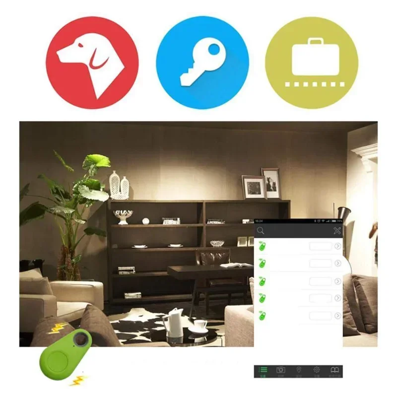 Wireless Alarm Smart Tag Key Locator Keychain Tracker, Mini Anti - lost Whistle, Things Tracker with Whistle Sound and LED Light