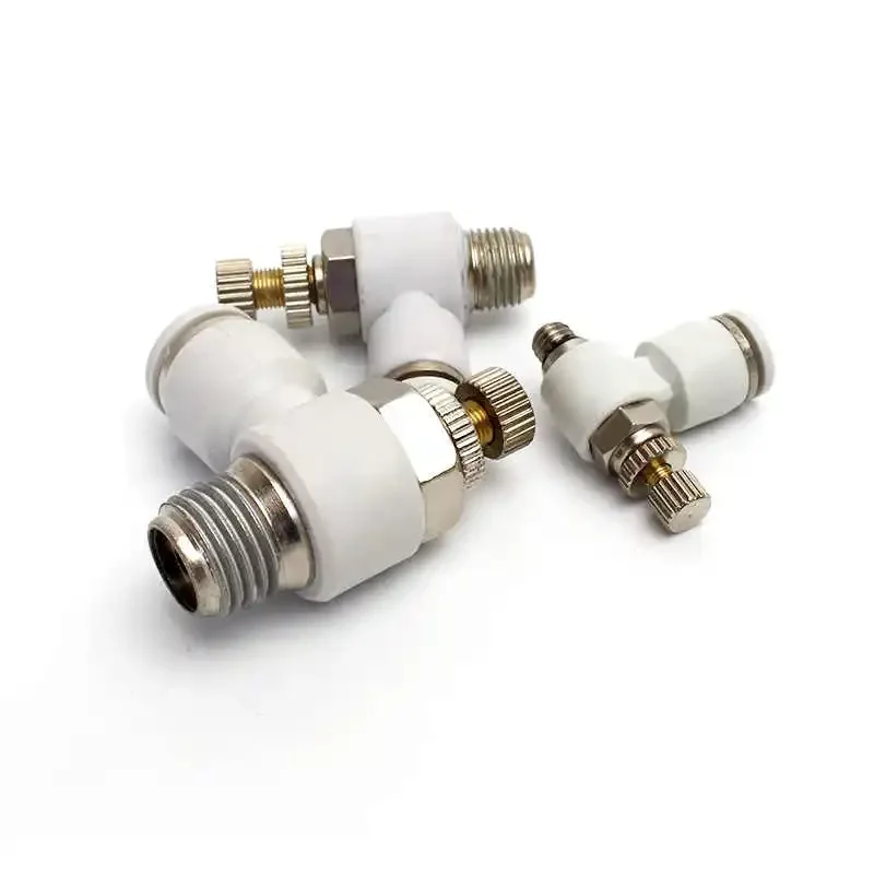 3mm 4mm 5mm 6mm 8mm M3 M4 M5 M6 M8 BSP Maschio Bianco Gomito Tubo Flessibile Dritto One Touch Aria Tubo Pneumatico Raccordo Push In Rapido