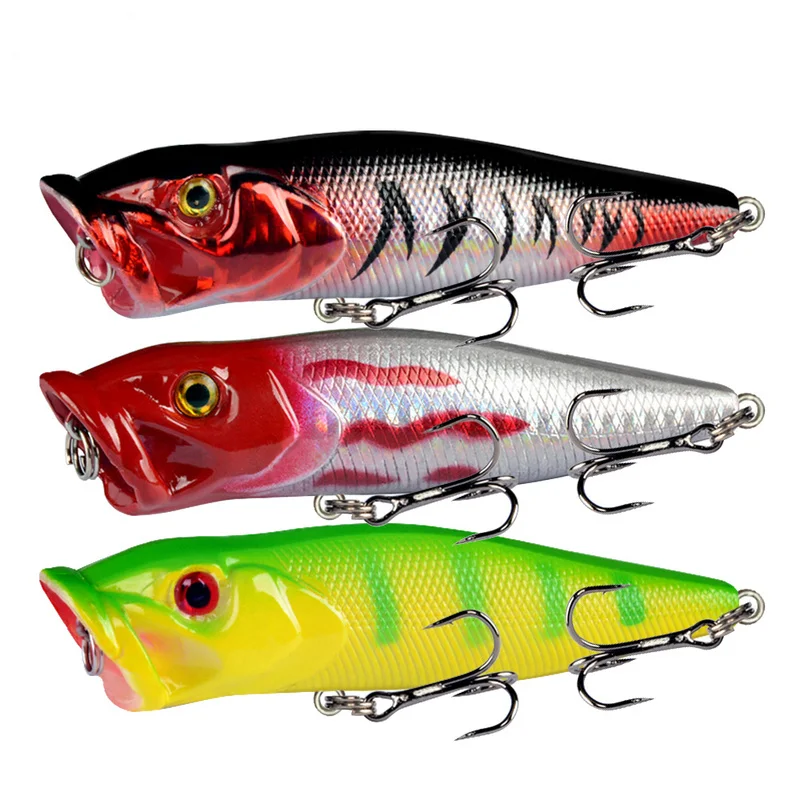 New Arrival 1 Pcs Big Popper Fishing Lures 9.5cm 12g 3d Eyes Bait Topwater Crankbait Wobblers Tackle Isca Poper Japan