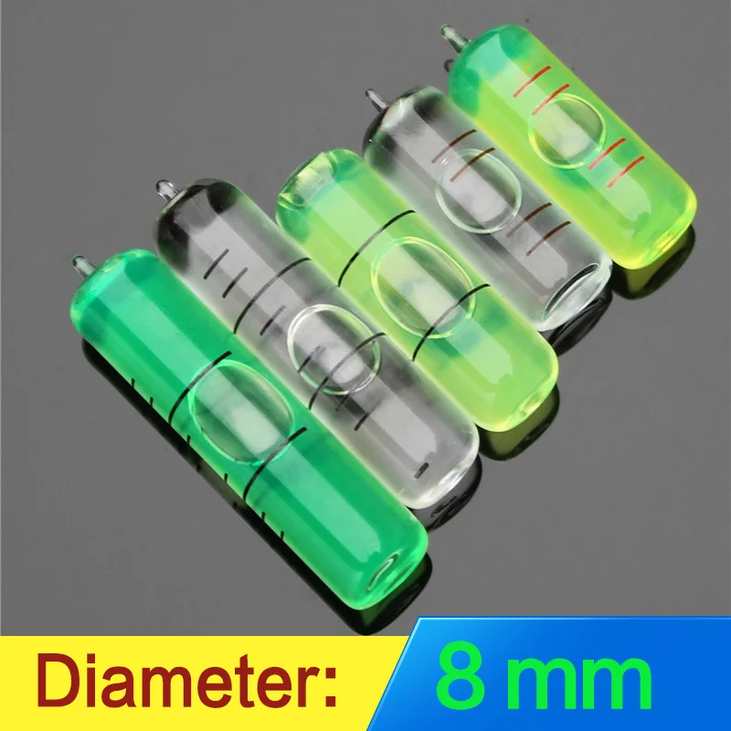 QASE 8*23mm DA3 High Precision Glass Level glass level bubble Cylindrical Bubble Spirit Level White Water