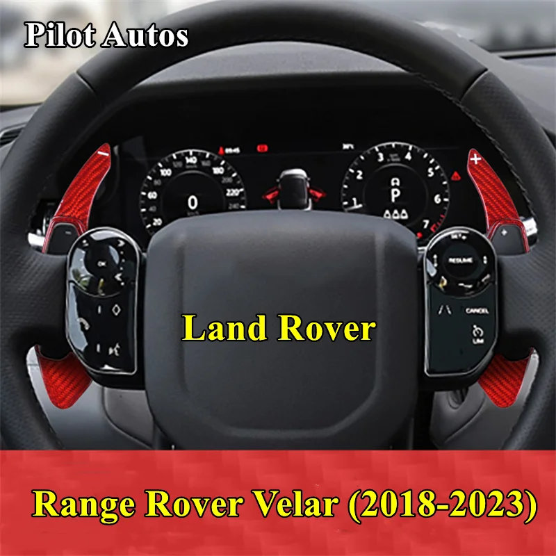 

For Range Rover Velar Car Steering Wheel Shift Paddle Extended Shifter Trim Genuine Carbon Fiber Cover 2018-2023