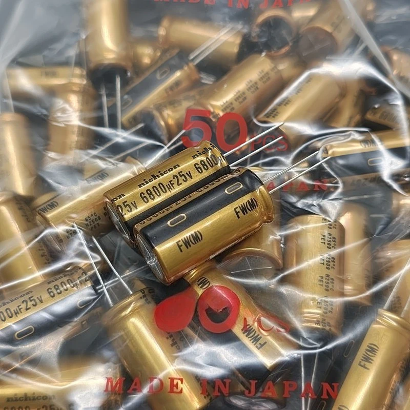 2 шт./лот Nichicon 25V6800uF FW серии 18x35,5 мм 85 ° C Высококачественный электролитический конденсатор HI-FI с фильтром Auido Конденсаторы HIFI
