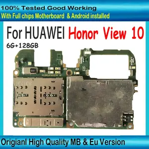 Bilashmart HUAWEI Honor View 10 Motherboard With Android System Logic Board Fully Tested 128GB Unlocked Mainboard Honor View 10
