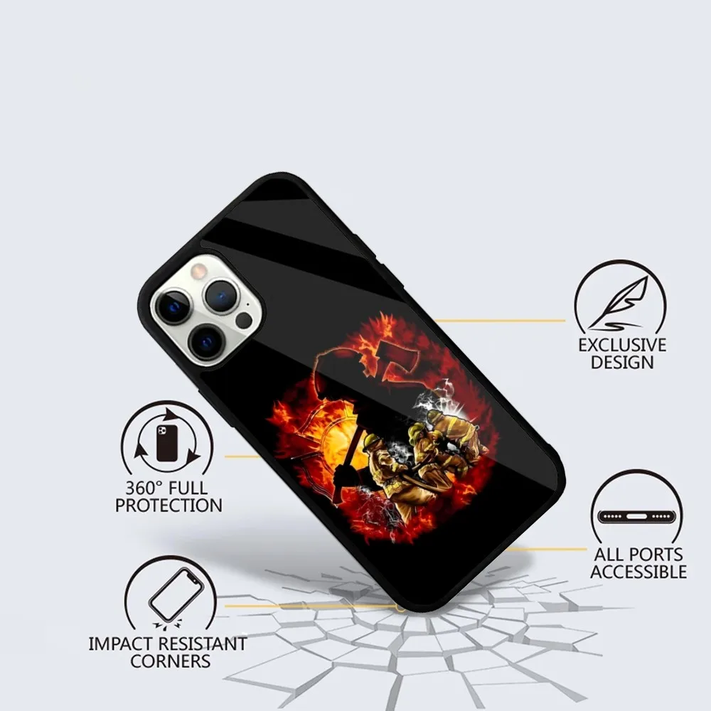 Firefighter Heroes Fireman Phone Case For iPhone 16,15,14,13,12,11,Plus,Pro,Max Mini Magsafe Magnetic Wireless Charging