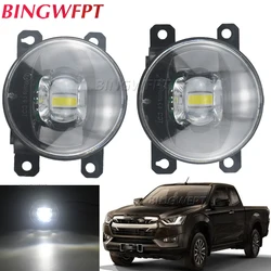 2X LED Fog Light DRL For Isuzu D-Max D MAX Dmax Cab 2020.12 2021 2022 LED Fog Lamp Cut-line Lens Daytime Running Lights