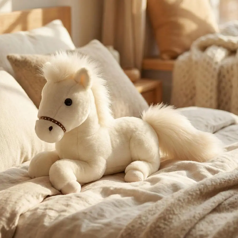 

4 цвета, милая лежачая лошадь, плюшевые игрушки для девочек, спящая мягкая плюшевая кукла-лошадь, мультяшная комната, украшение для дома, куклы, подарки на день рождения