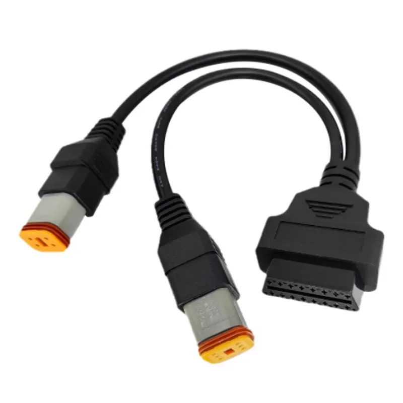 2 IN 1 Motorcycle For Harley 6Pin 4Pin OBD2 16Pin Adapter Diagnostic Cable Scanner Extension Cable
