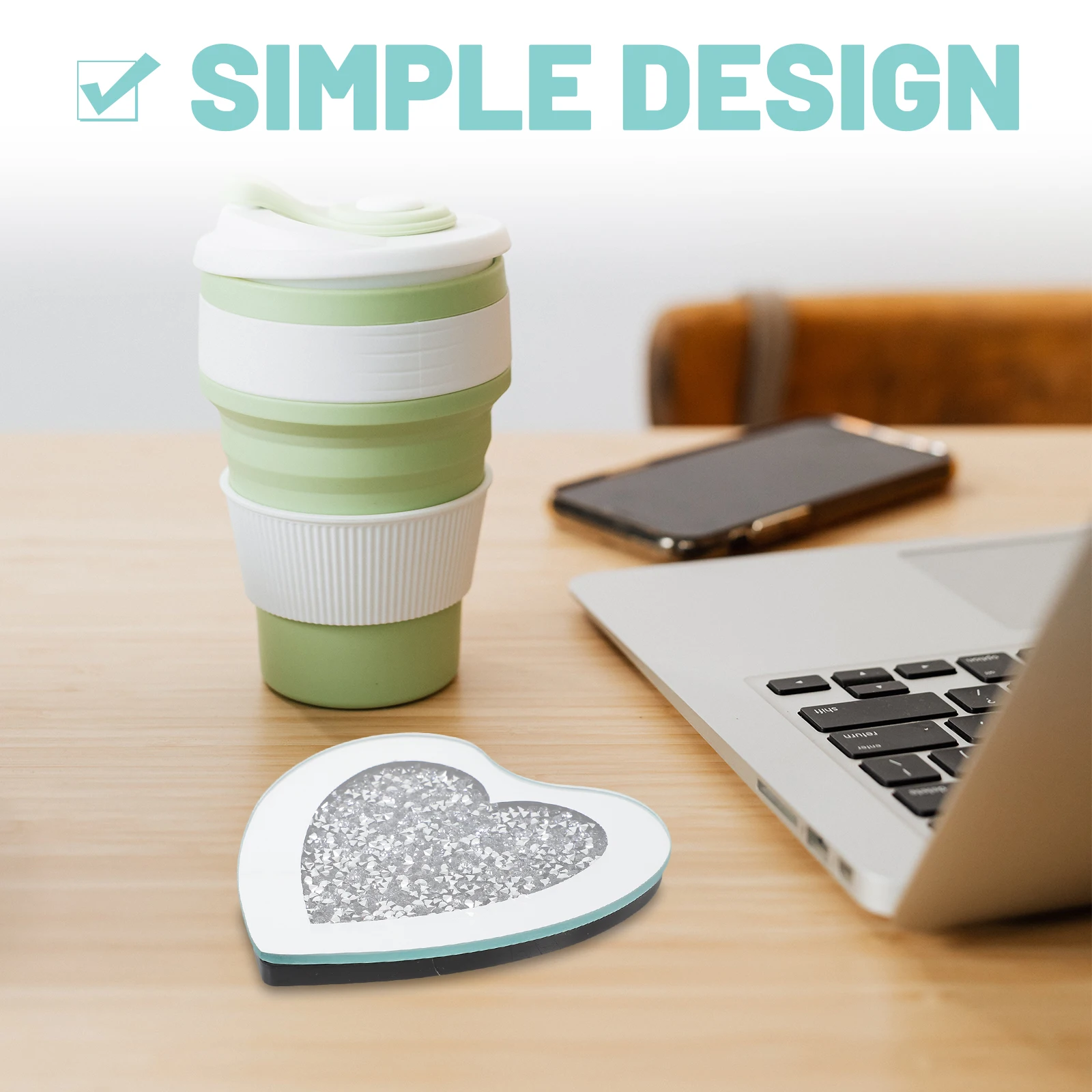 

Glass Clear Cup Mat Coffee Coasters Cute Heat Insulation for Drinks Holder Tea Teaset