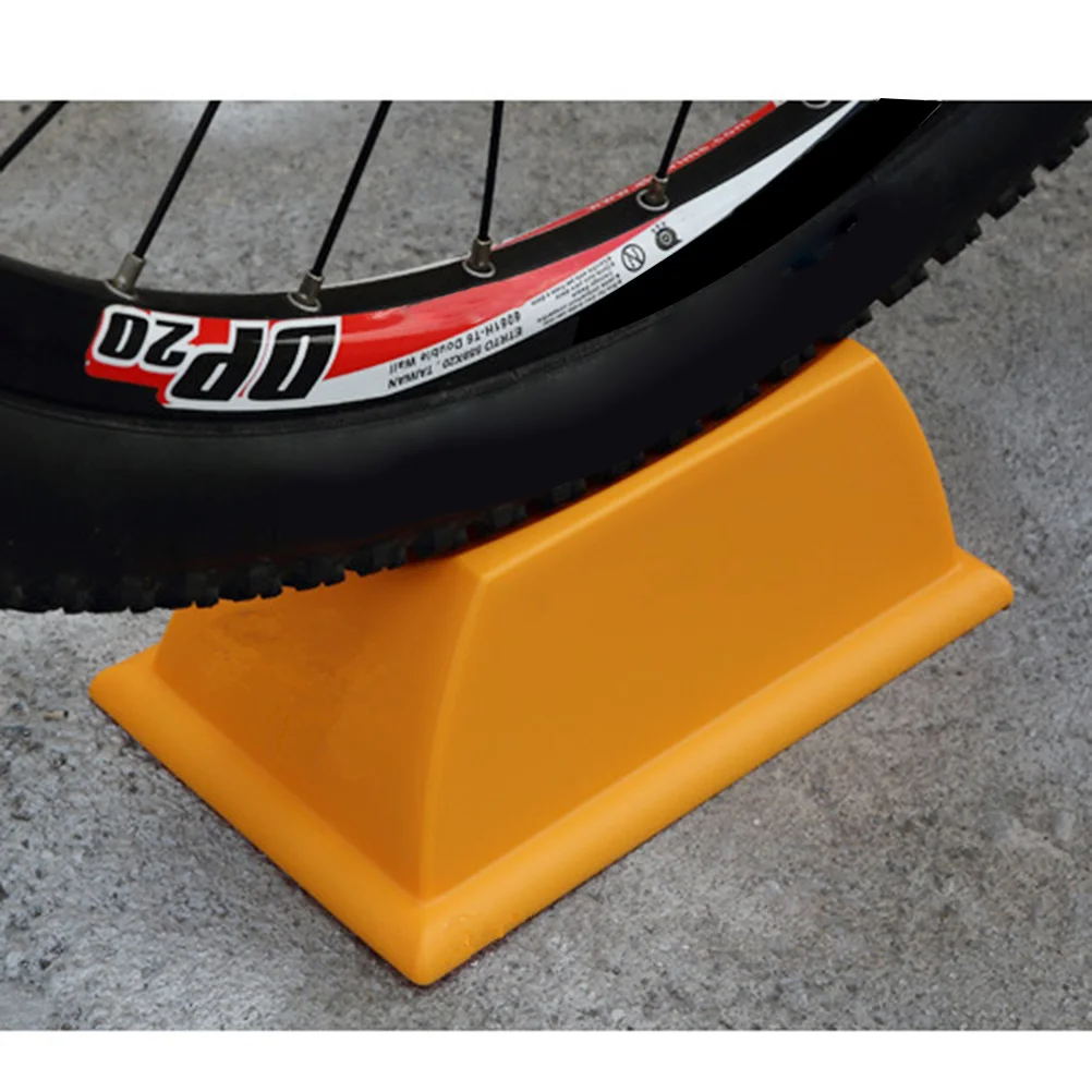 

Bike Front Wheel Riser Block Orange Premium ABS Stable Bike Support Indoor Trainer Stationary Cycling Use Riser Block