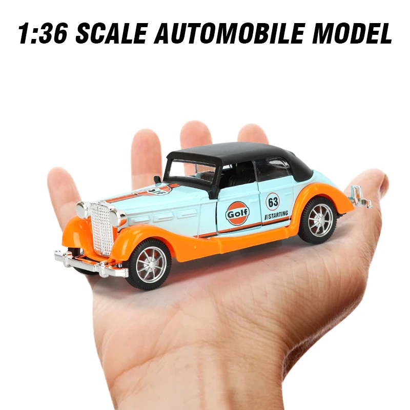 Modelo de coche clásico de aleación 1:36, adornos de coche de juguete para niños, modelo de coche extraíble, juguete para niño, juguete educativo fundido a presión