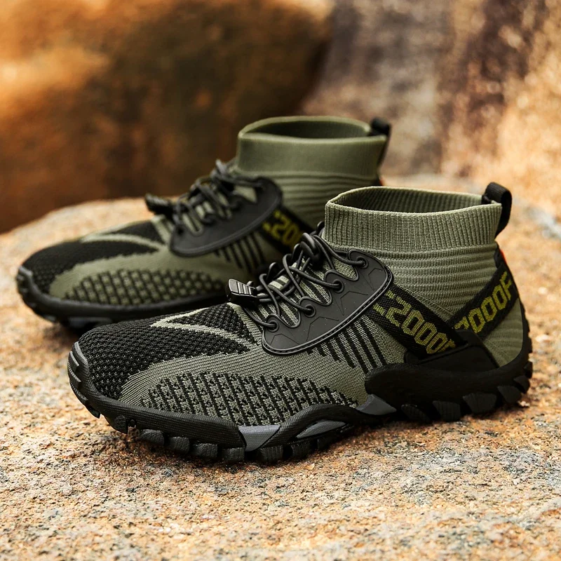 Neue Mesh atmungsaktive Wanderschuhe große Größe 38-48 Sommer Herren Turnschuhe Outdoor-Mode Herren Freizeit schuhe rutsch feste Wanderschuhe