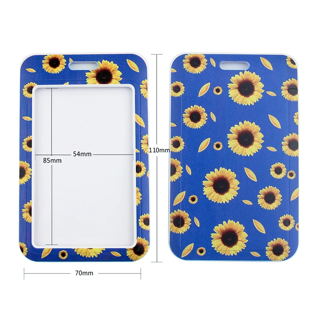 Aesthetically pleasing Daisy Sunflower Lanyard Colorful Plastic/Polyester Key Chain Key Holder ID Card