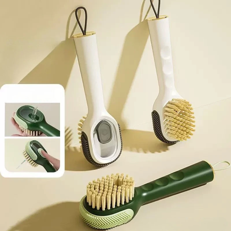 Multifunction Cleaning Shoe Brush Soft Automatic Liquid Shoe Brush Long Handle Liquid Clothes Brush Household Cleaning Tools