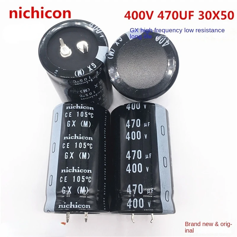 1PCS 400V470UF 30X50 nichicon electrolytic capacitor 470UF 400V 30 * 50 GX high-frequency long life