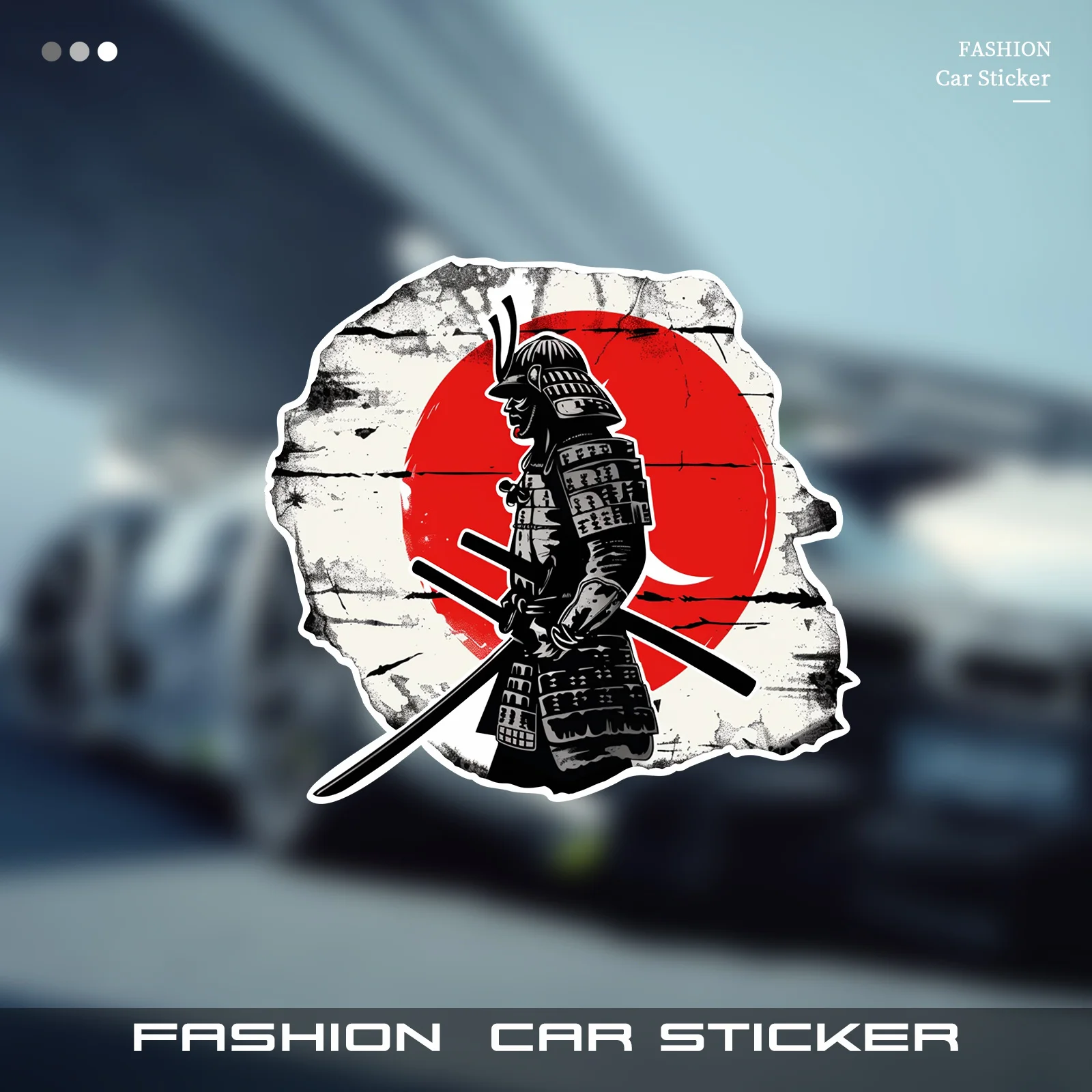 

1Pc Waterproof Vinyl Samurai Warrior Decal Durable Sticker for Motorcycle Helmet Car Laptop EV Decor