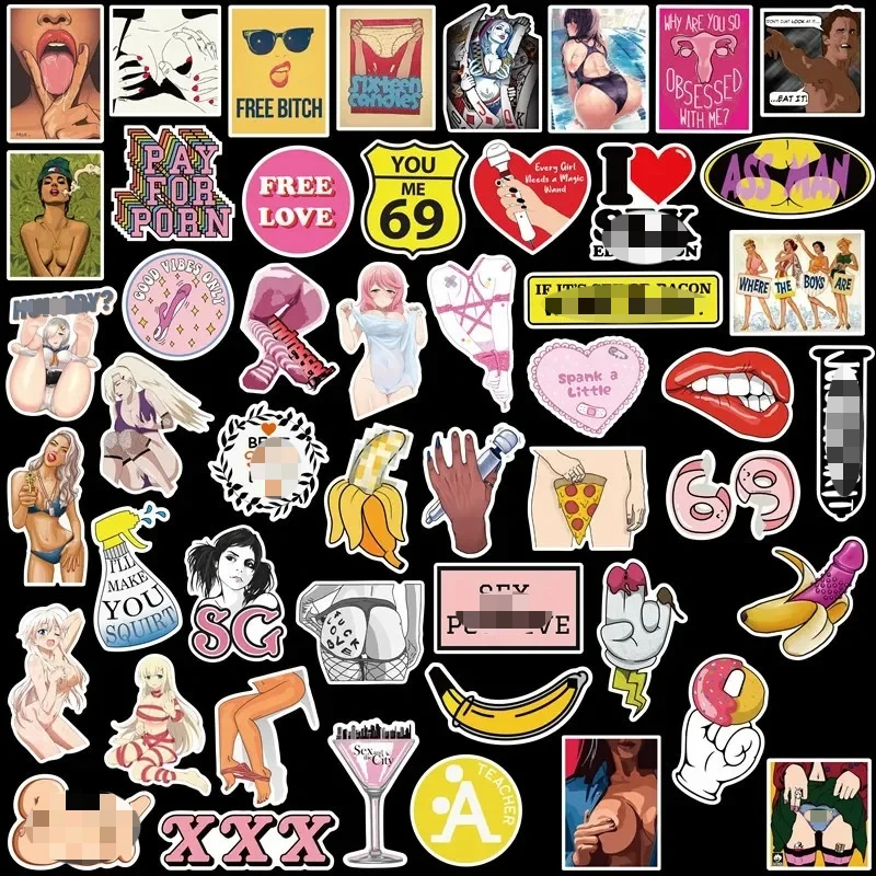 96 قطعة محاكاة ساخرة شخصية العلامة التجارية العصرية DIY الكتابة على الجدران ملصقات مقاومة للماء