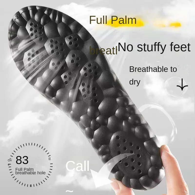 Graphene Antibacterial, Deodorizing, Sweat Absorbing, Breathable, High Elastic Massage and Shock-absorbing Insole