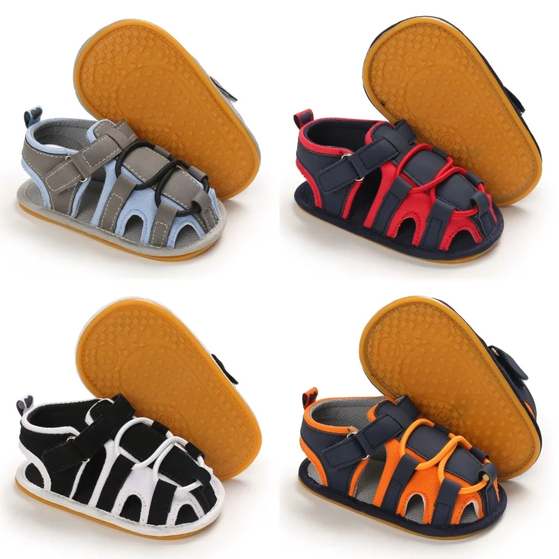 

Летняя детская обувь для мальчиков и девочек 0-1 года, разноцветная противоскользящая сумка для ног, прогулочная обувь с вырезами