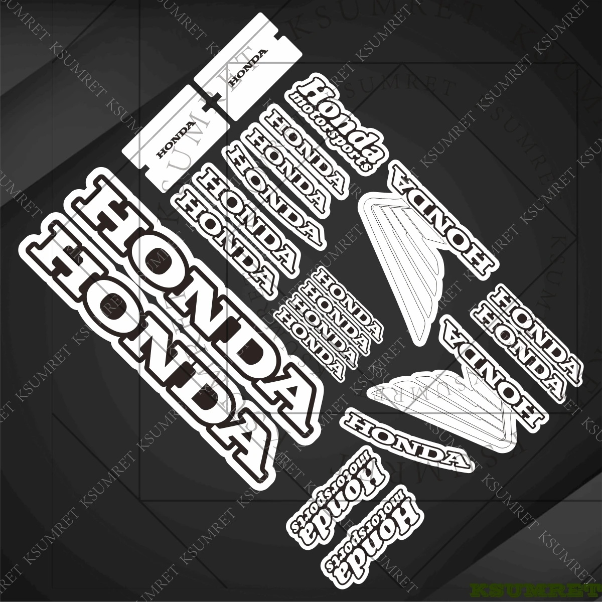 الفينيل لهوندا ملصق دراجة نارية ملصق عاكس مقاوم للماء #2