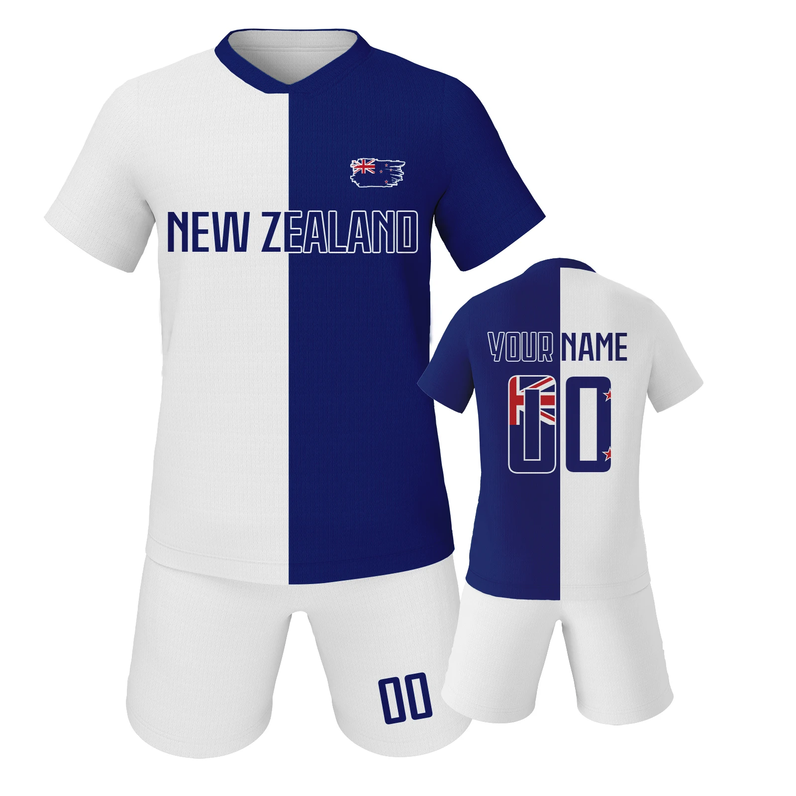 

Футбольная форма Новой Зеландии на заказ, персонализированное печатное имя, номер, футбольные майки и шорты, молодежная футбольная рубашка национальной сборной
