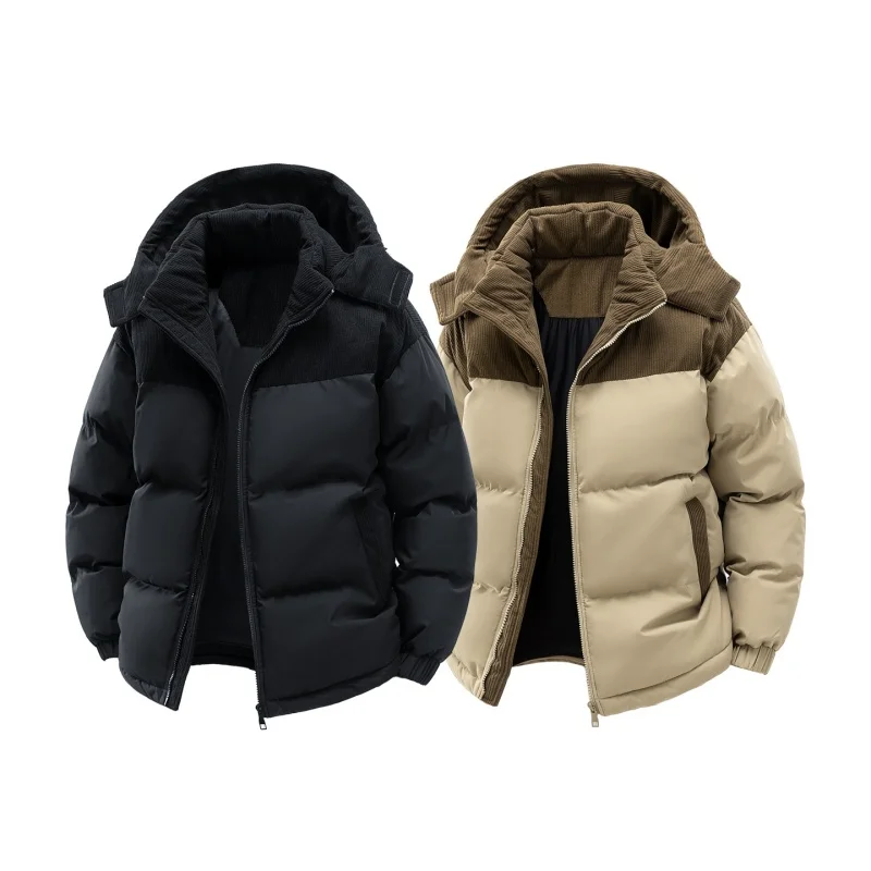 

Cotton Jackets for Men and Women in Autumn and Winter, Cotton Coat with Fur Collars,trendy Windproof and Warm Thick Overcoat