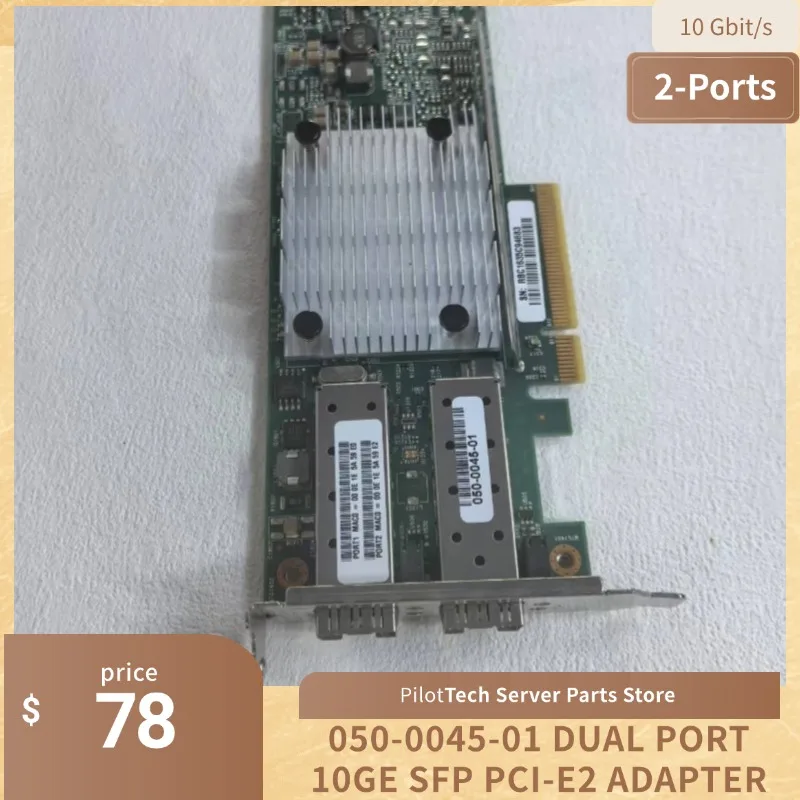 

050-0045-01 Dual Port 10Ge Sfp Pci-E2 Adapter