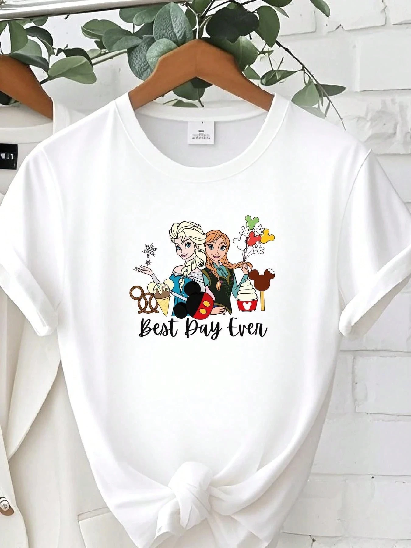 

Cotton Disney Jasmine Princess Shirt Alladin Princess Women's T-shirt Cute Stylish Comfortable Versatile Y2k Ladies Clothes Tees