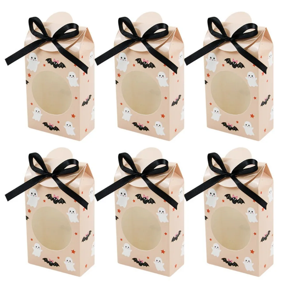 50-100 Pcs Halloween Ghost Bat Cat Skull Print Gift Boxes