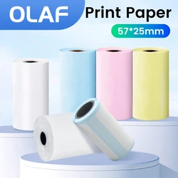 57*25mm Thermopapier etikett Aufkleber Kleber ollen Papier für Mini drucker Sofort druck Kinder Kamera Druckpapier Ersatz