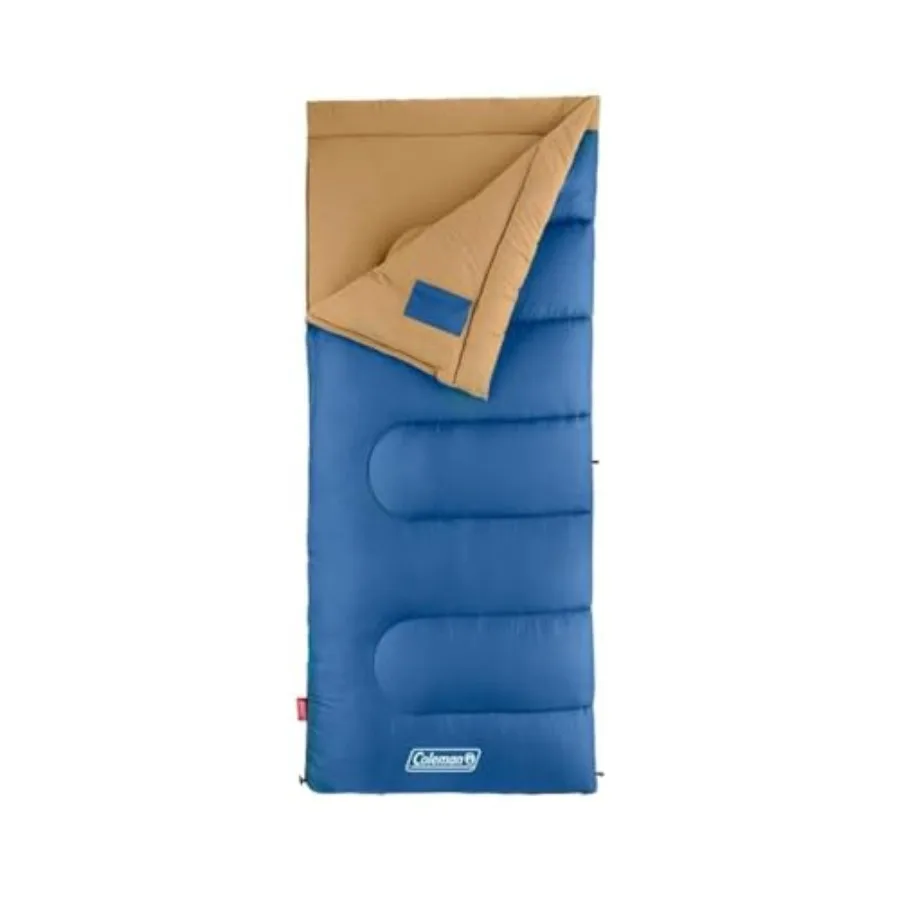 

Brazos 20/ Adult Cool-Weather Sleeping Bag with No-Snag Zipper and Stuff Sack, Machine Washable, Great for Camping, Traveling,