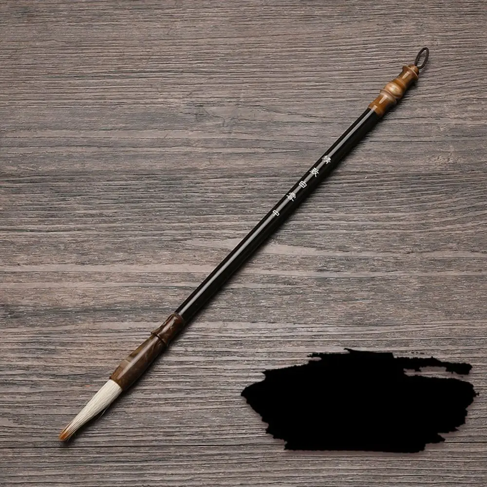 

Ancient Oil Watercolor Chinese Calligraphy Brush Wolf Hair Wood Scriptures Writing Brush Oil Painting Art Paint Brush Class