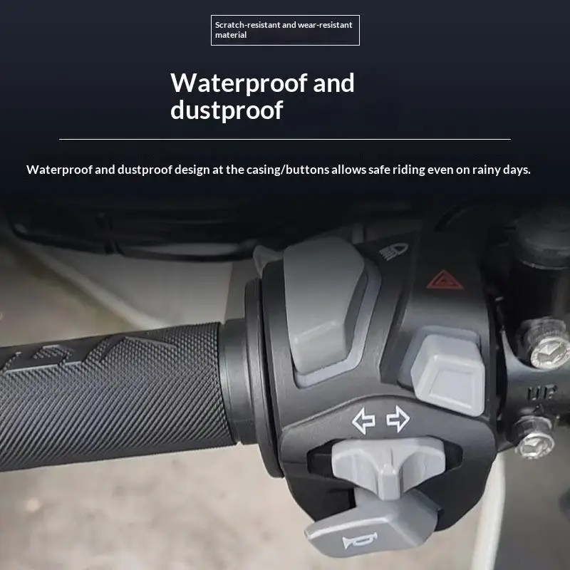 Motorcycle Handlebar Control Switch Durable ABS Housing Multifunction 1Pcs High Sensitivity Plug And Play for Motorbike Off-roa