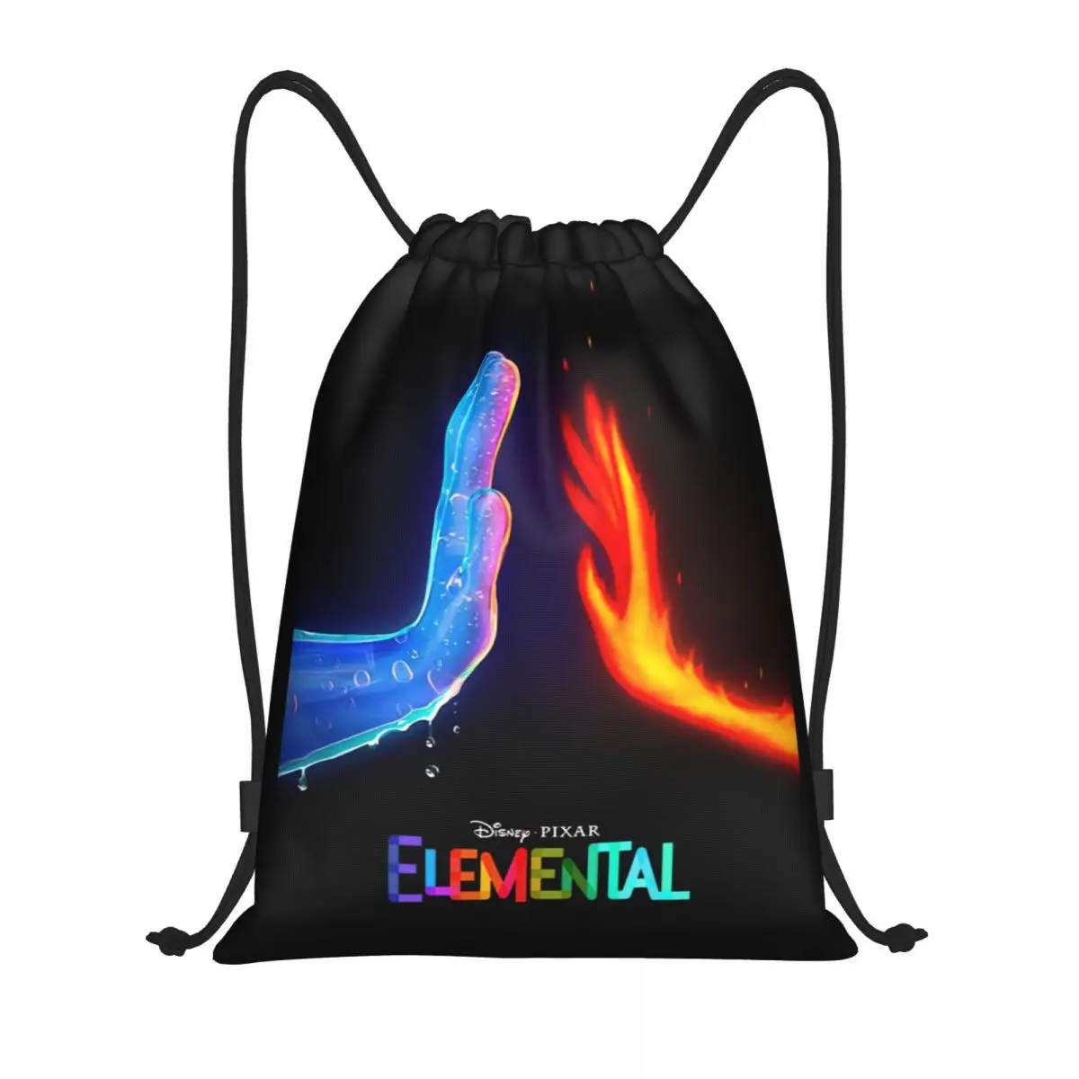 Custom Elemental Film Drawstring Bag for Training Yoga Backpacks Men Women Ember Lumen Sports Gym Sackpack