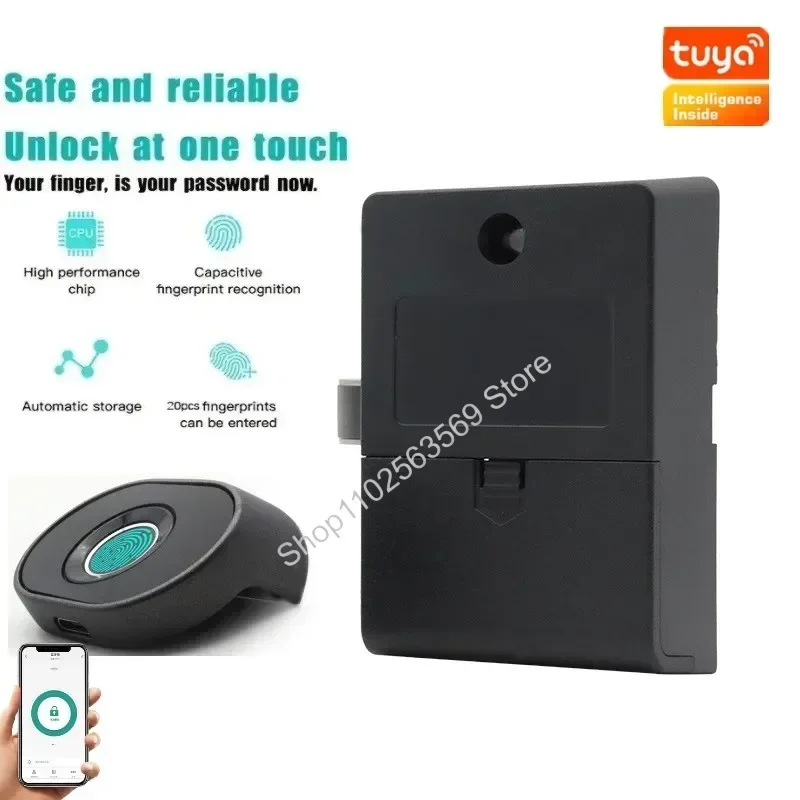 Tuya Smart Cabinet Fingerprint Lock Fingerprint Drawer Lock Wholesale Furniture Locker Cabinet door lock fechadura eletronica