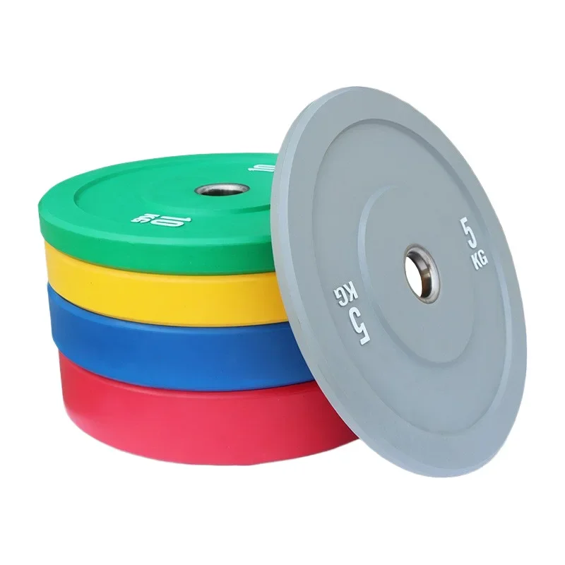 

Rubber Bumper Barbell Weight Plates Strength Training Gym Equipment