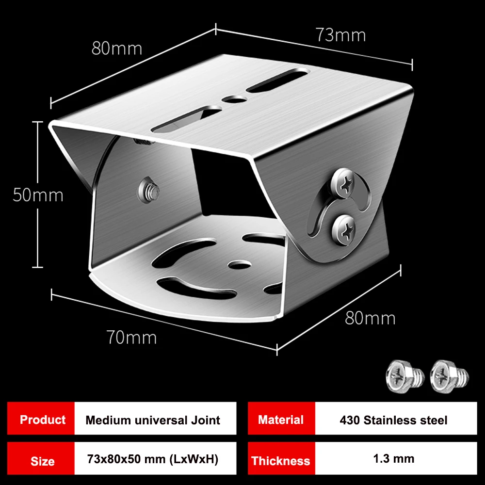 Medium Size Kruiskoppeling Beugel Aluminium/Metal/Rvs Houder Eendenbek Hoofd Surveillance Cctv Camera Bracket