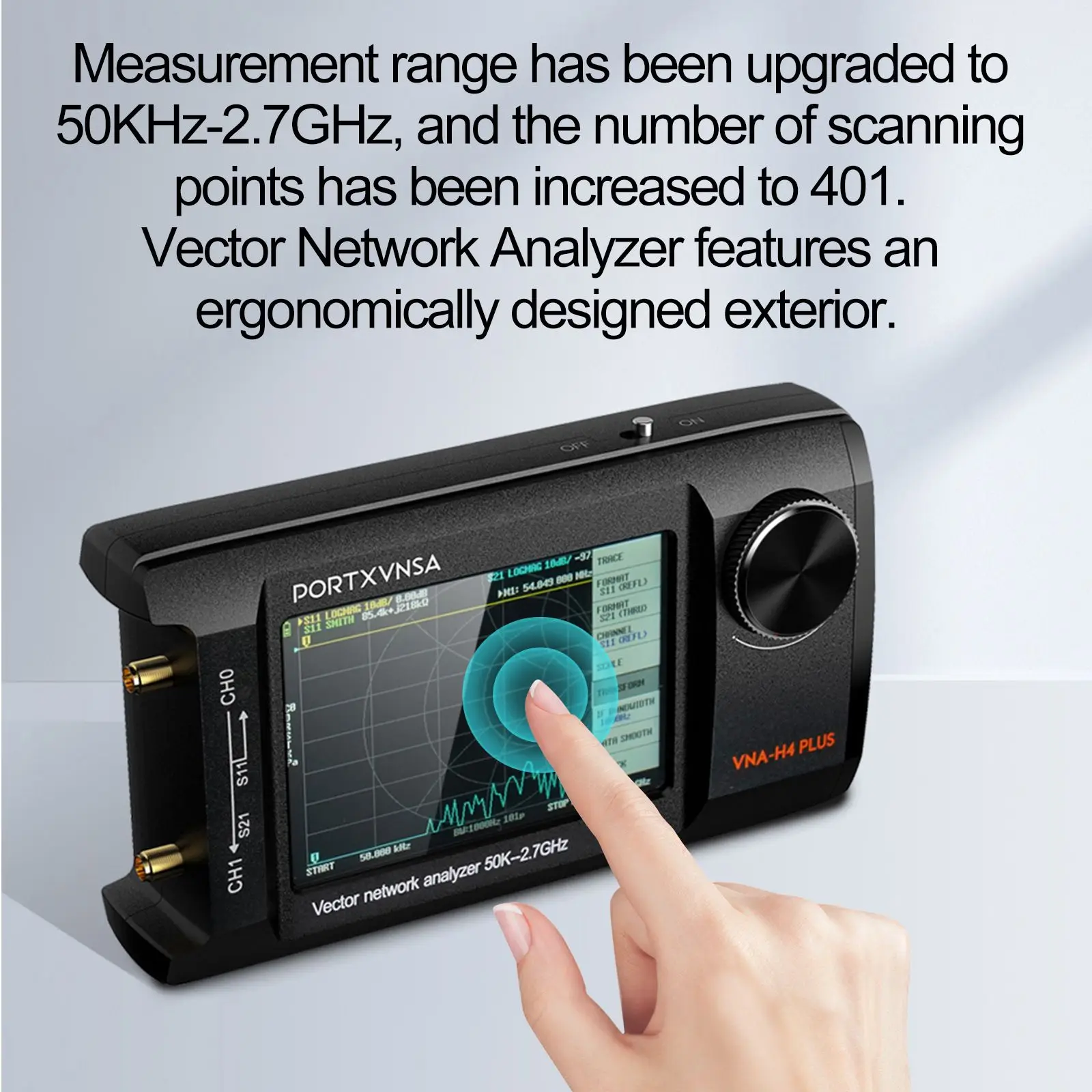 nanohana NanoVNA-H4 Plus 50kHz-2.7GHz Vector Network Analyzer