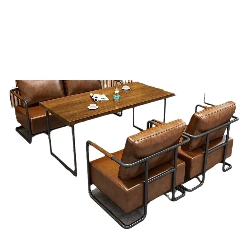 

Bistro tables and chairs Internet celebrity cafe milk tea shop table and chair combination leisure book bar dessert shop